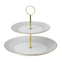 Wedgwood Gio Gold two tier cake stand