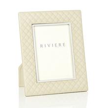 Riviere Lederrahmen Vanity elfenbein, Fotomaß 13 x 18 cm