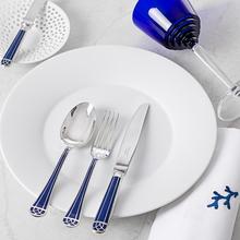 Christofle Talisman cutlery, silverplated, blue