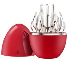 Christofle Mood Ruby 24-piece silverplated cutlery set in egg case