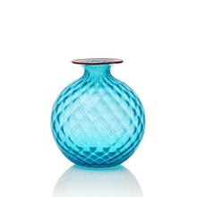 Venini Vase Monofiori Balloton, H 12,5 cm, hellblau