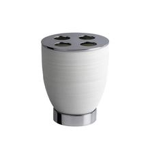 Cristal et Bronze Hémisphère toothbrush holder, chrome