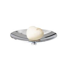 Cristal et Bronze Boule oval soap dish, chrome
