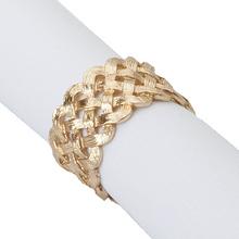L'Objet Serviettenringe Braid, 4er-Set, gold