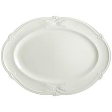 Gien Rocaille Weiß Platte oval