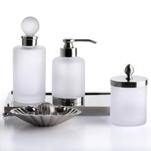 Cristal et Bronze Satin bathroom accessories, chrome