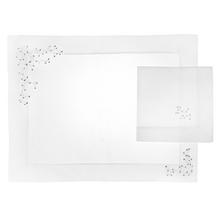 Eri Textiles Coral white & silver table linen