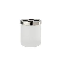 Cristal et Bronze Satin toothbrush holder, chrome