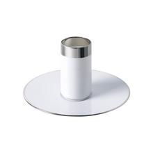 Sieger by Fürstenberg Treasure Platinum single espresso cup without handle, cylindrical, with saucer