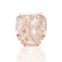 Lalique Tourbillons vase, h 13 cm, coral patina