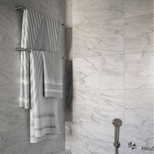 Le Jacquard Francais Bath Club terry towels, grey/white