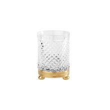 Cristal et Bronze Cristal Diamant Ciselé toothbrush tumbler, gold