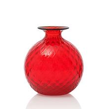Venini Vase Monofiori Balloton, H 16,5 cm, rot