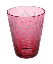 Theresienthal Feuilles glass, fuchsia