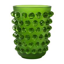 Lalique Mossi vase, h 21 cm, green