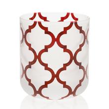 Artel Arabesque tea light holder, red, sandblasted middle