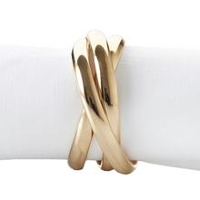 L'Objet Serviettenringe Three-Ring, 4er-Set, gold