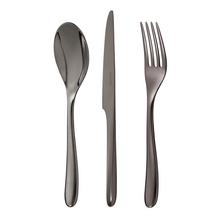 Christofle L'âme Noire cutlery, stainless steel, colour black