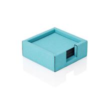 Giobagnara Tao square glass coasters, capri, set of 6