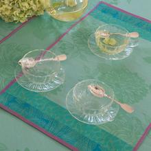 Le Jacquard Francais Parfums de Bagatelle table linen, hydrangea