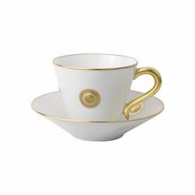 Bernardaud Ithaque Gold coffee/tea cup and saucer