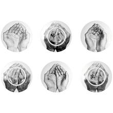 Bernardaud Je te mangerais dans la main Set aus 6 Esstellern, 3 Dekore