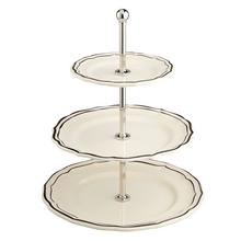 Gien Filets Manganese three tier cake stand