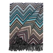 Missoni Home Perseo blanket, turquoise stripes