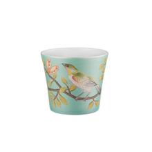 Raynaud Paradis candle holder with scented candle, turquoise