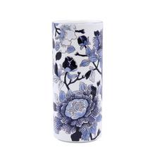 Gien Pivoines Bleues Vase, mittelgroß