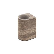 Giobagnara Nobble toothbrush holder, bronze & travertine titanium