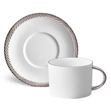 L'Objet Corde Platinum tea cup and saucer