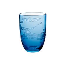 Theresienthal Planet Earth tumbler, steel blue, engraving clouds