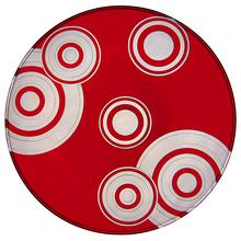 Artel Saturn crystal glass plates, red