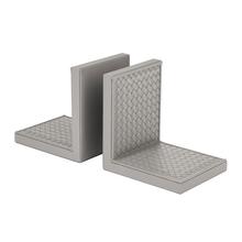 Riviere Buchstützen Milano 2er-Set, grau