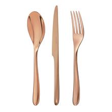 Christofle L'âme de Feu cutlery, stainless steel, colour copper