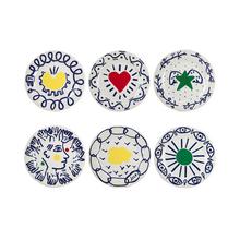 Gien L'Archipel Sentimental Dessertteller, 6er-Set, 6 Dekore