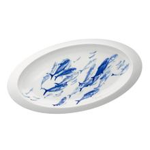 Hering Berlin Ocean Tablett oval, klein, Motiv Heringsschwarm