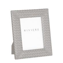 Riviere Milano leather frame, grey, photo size 13 x 18 cm (5'' x 7'')