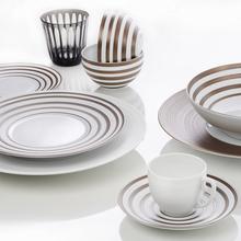 J.L Coquet Hémisphère gestreift, Grau-Metallic