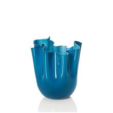 Venini Fazzoletti Opalino vase, h 13,5 cm, dark blue