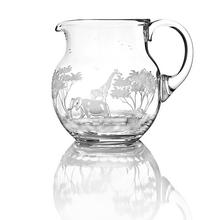 Theresienthal Kilimandjaro water jug clear, pattern elephant and giraffe