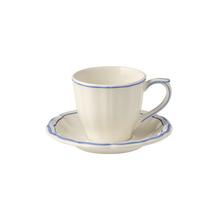 Gien Filets Bleus US Kaffee-/Teetassen mit Unterteller, 2er-Set