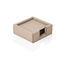 Giobagnara Quadratische Glasuntersetzer Tao, stone, 6er-Set