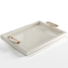 Arcahorn Berro lacquered tray, ivory