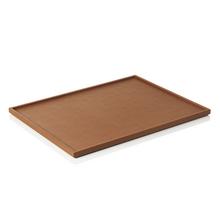 Giobagnara Arcobaleno rectangular tray, 44,5 x 35 cm, tobacco