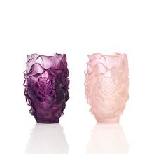 Daum Camélia vases, h 15,5 cm