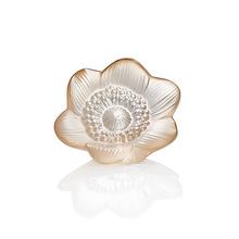 Lalique Anemone mini sculpture, gold