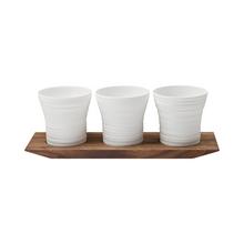 Hering Berlin Pulse set of 3 table lanterns on tray