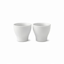 Royal Copenhagen White Fluted egg cups, set of 2